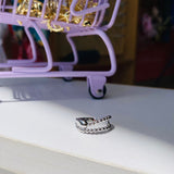 Earcuff Serpiente Cascabel Plateado