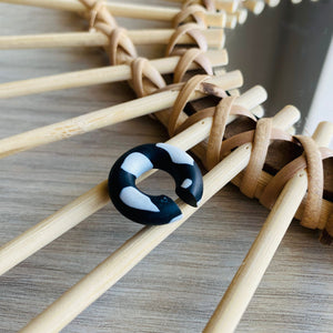 Earcuff Expo Negro-Blanco