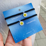 Pulsera Margarita Doble Tejida x 2