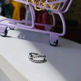 Earcuff Serpiente Cascabel Plateado