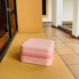 Joyero cuadrado rosa