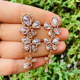Aretes flower diamante