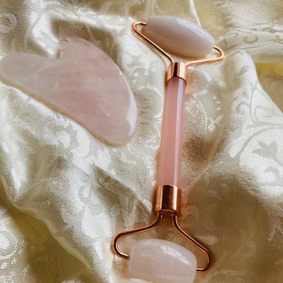 Set rodillo +washa cuarzo rosa