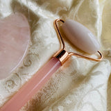 Set rodillo +washa cuarzo rosa