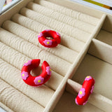 Earcuff Red Flowers