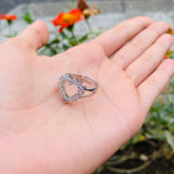 Anillo corazón plateado