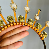 Diadema Diosa perlas