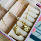 Collar x2 luna + sol dorado