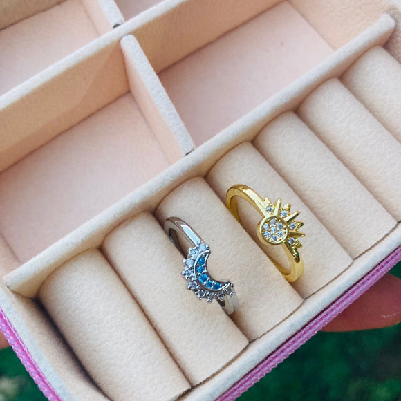 Anillo x2 Luna y sol