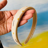 Diadema margarita beige
