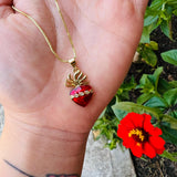Collar corazón Fuego
