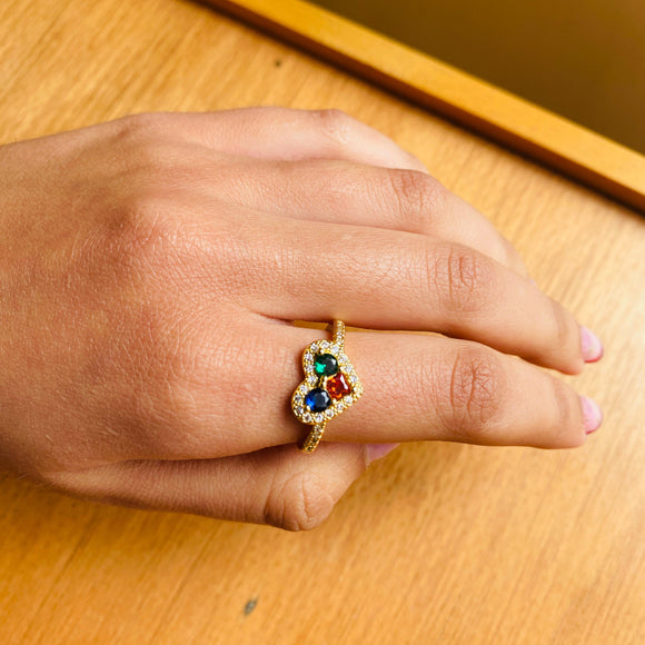Anillo Heart multicolor