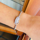 Pulsera muranos plateados