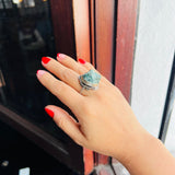 Anillo Drusa Turquesa