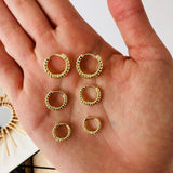 Set candongas x 3 olas doradas