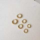 Set candongas x 3 olas doradas