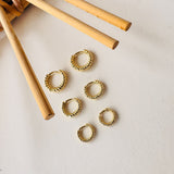 Set candongas x 3 olas doradas