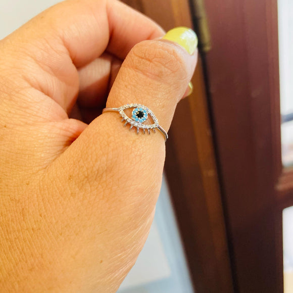 Anillo Ojo Plateado