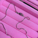 Collar Letra A chunky Plateado
