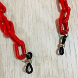 Tira para gafas cadena roja