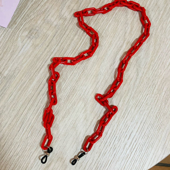 Tira para gafas cadena roja