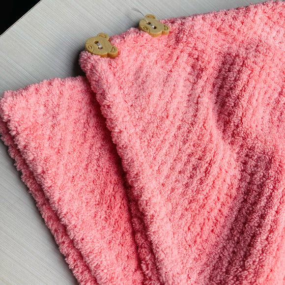 Toalla microfibra osito rosa