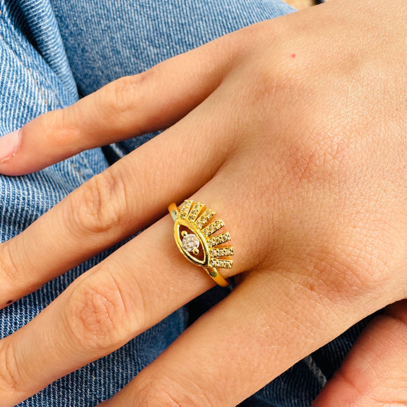 anillo ojo cristal
