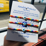 Pulsera ojo turco x3