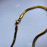 Cadena Serpiente Delgada Dorada
