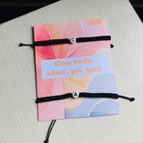 Pulsera x2 tejida inicial