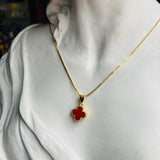 Collar Trebol Rojo