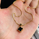 Collar Trebol Negro