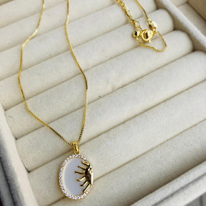 Collar Sol Muranos Blanco