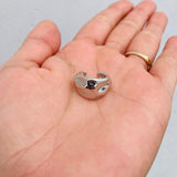 Earcuff placa grabada plateada