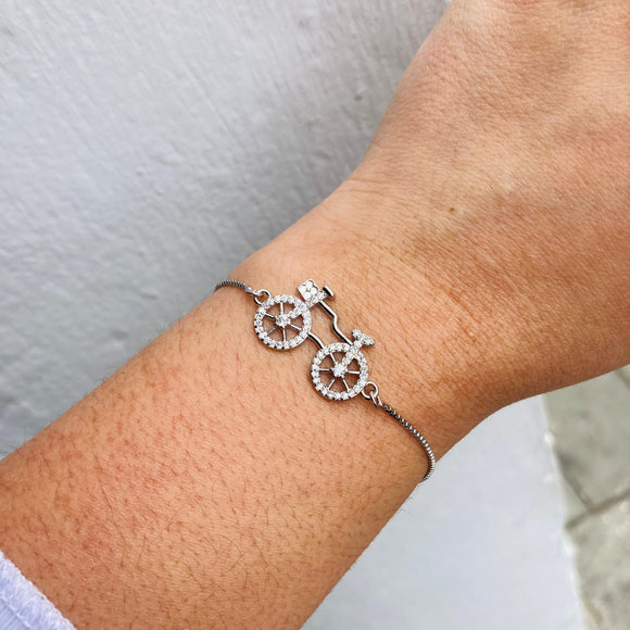 Pulsera Bicicleta Plateada