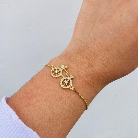 Pulsera Bicicleta Dorada