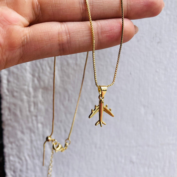 Collar Avion Dorado