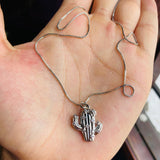 Collar Cactus muranos Plateado