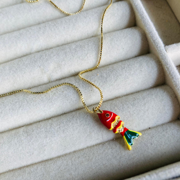 Collar Pez Koi #1 Rojo