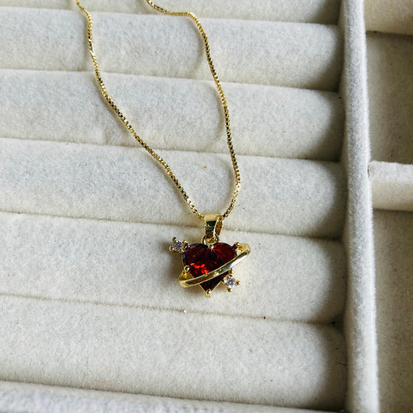 Collar Corazon Carmesi