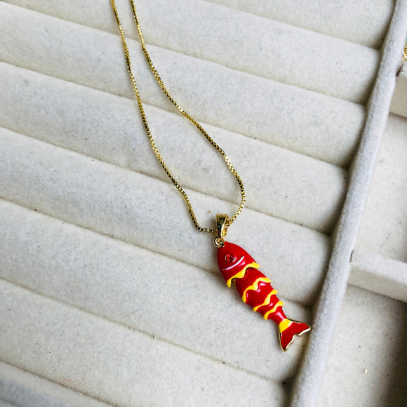 Collar Pez Koi #2 Rojo