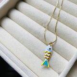 Collar Pez Koi #2 Blanco