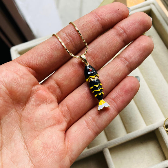 Collar Pez Koi #2 Negro