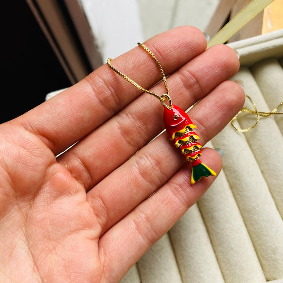 Collar Pez Koi #3 Rojo