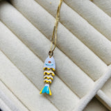 Collar Pez Koi #3 Blanco