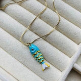 Collar Pez Koi #3 menta
