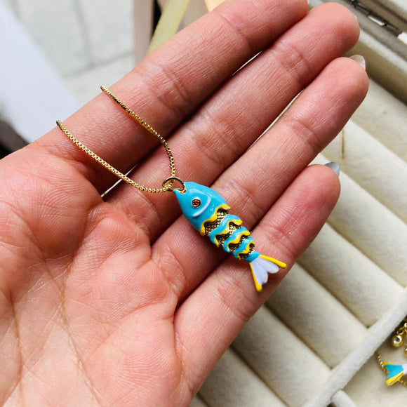 Collar Pez Koi #3 menta