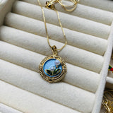 Collar Medalla Flor