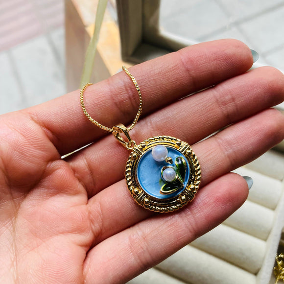 Collar Medalla Flor