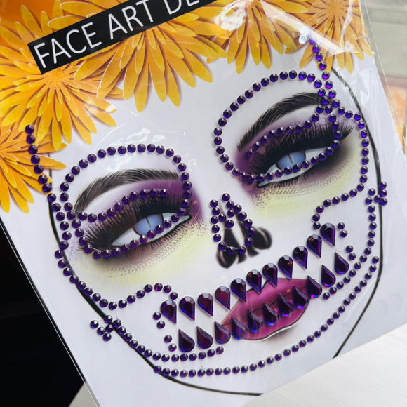 Gema calavera purpura